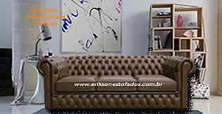 Sofá de Couro Chesterfield Inglês