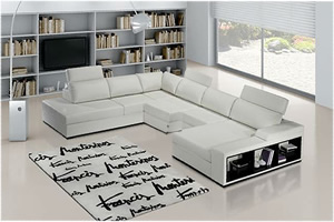 sofa de canto branco