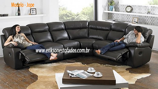 Sofá Reclinável de couro