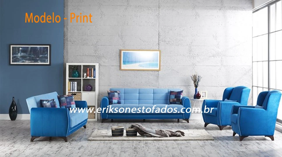 Sala decorada com sofá