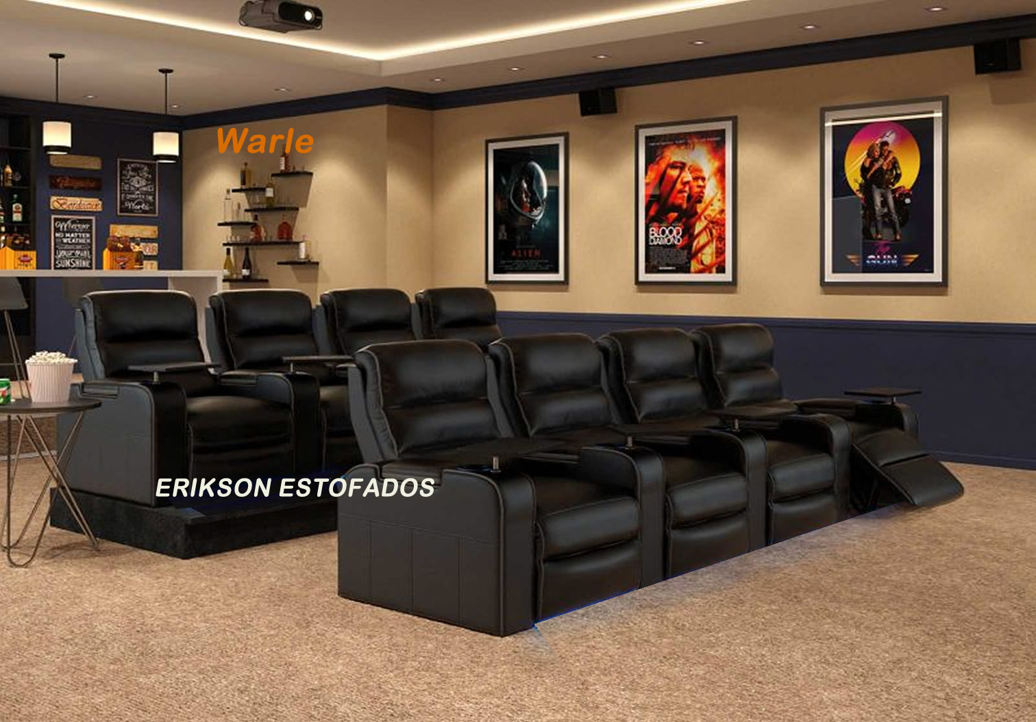 Sofá para sala de tv - sofas para home theater e sala de cinema |  eriksonestofados.com.br